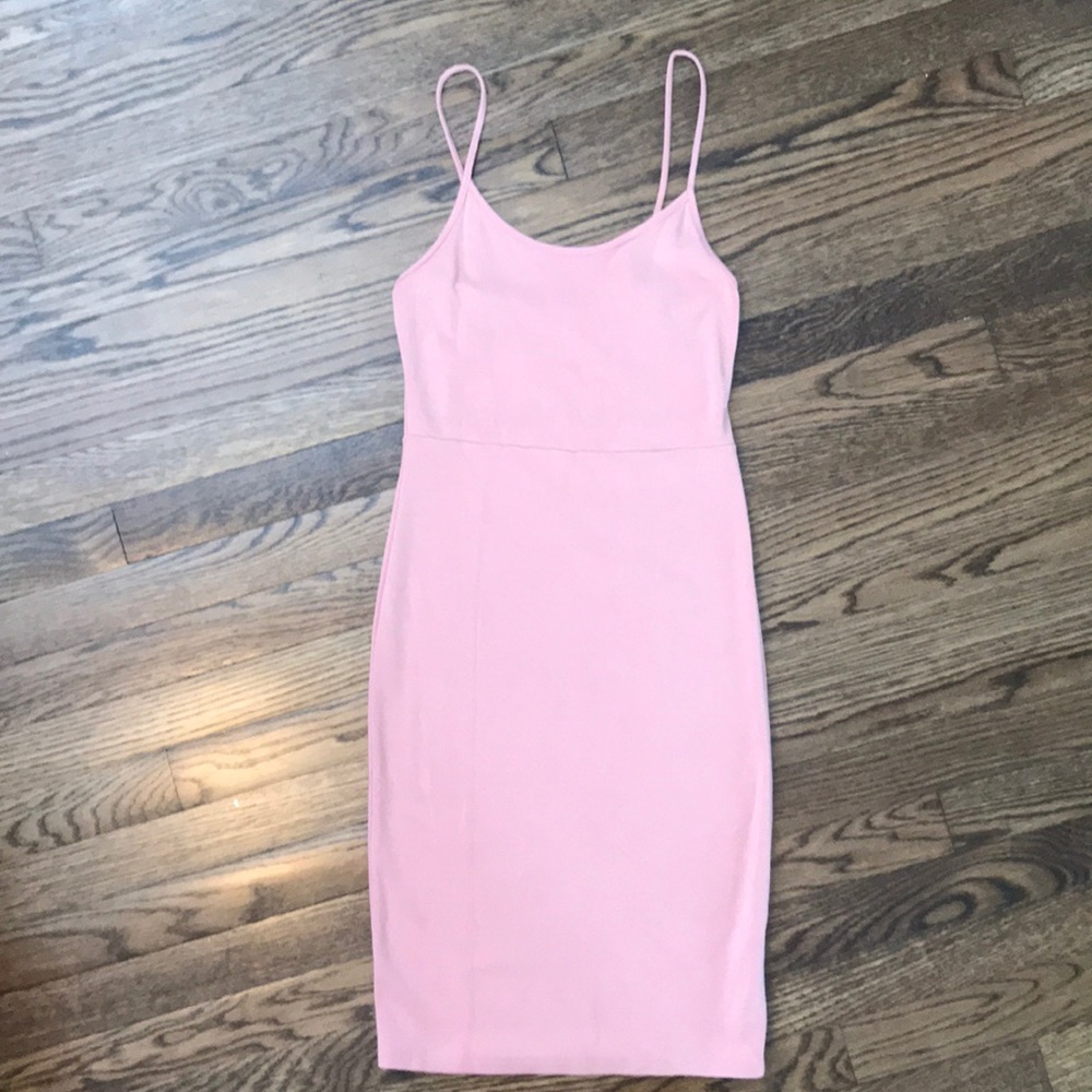 Blush Striped Midi Dress